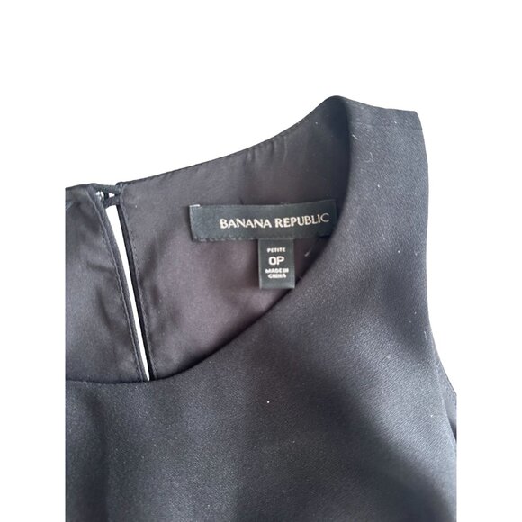 BANANA REPUBLIC Black Crop Wide Leg Jumpsuit Size 0P - Picture 7 of 7